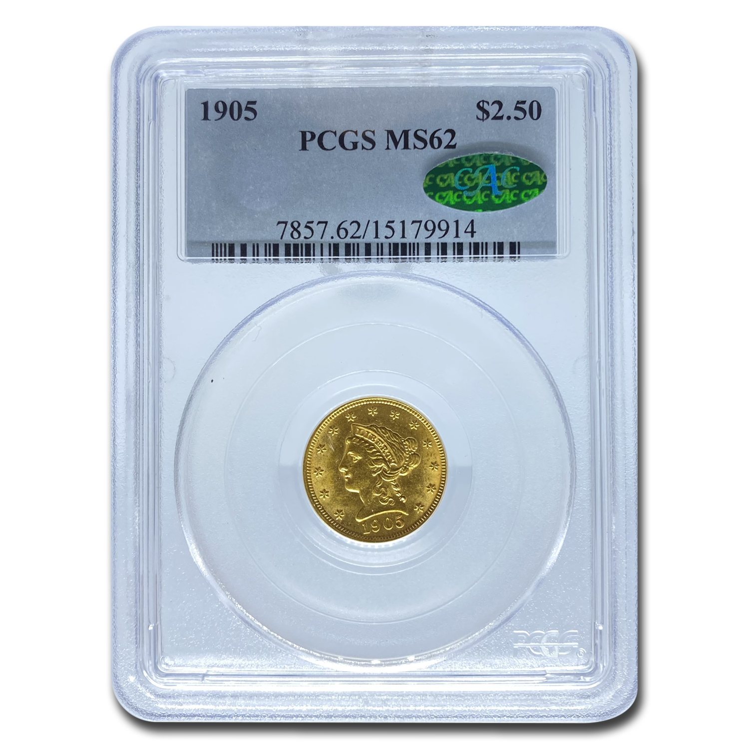 Buy 1905 $2.50 Liberty Gold Quarter Eagle MS-62 PCGS CAC - Click Image to Close