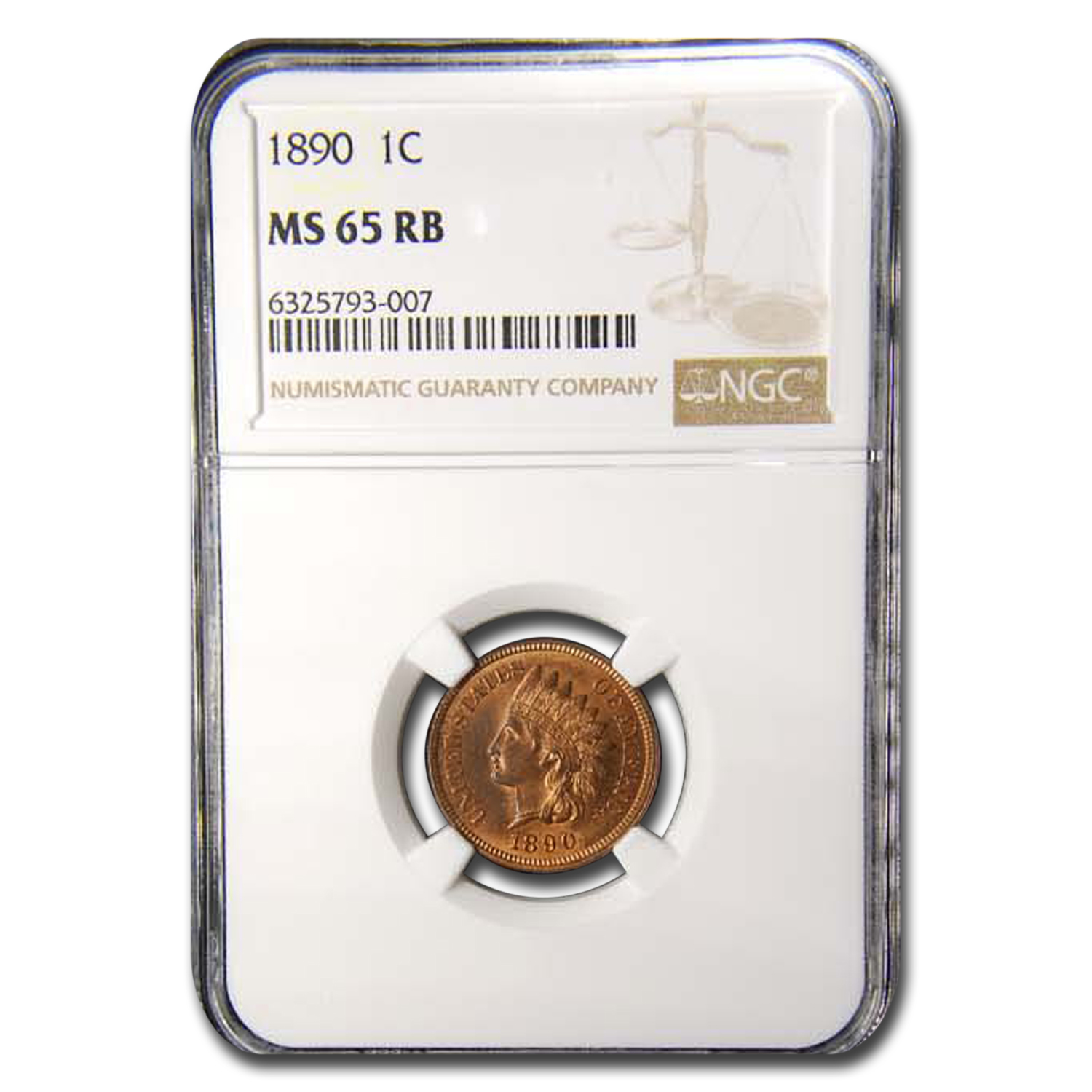 Buy 1890 Indian Head Cent MS-65 NGC (Red/Brown)