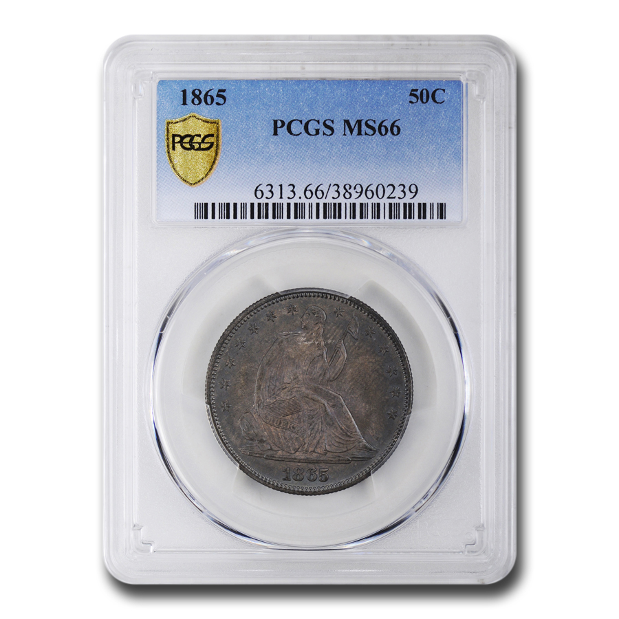 Buy 1865 Liberty Seated Half Dollar MS-66 PCGS