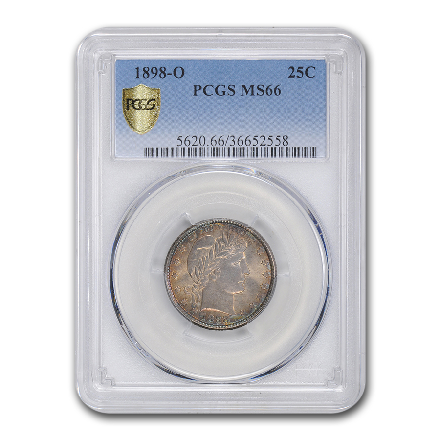 Buy 1898-O Barber Quarter MS-66 PCGS