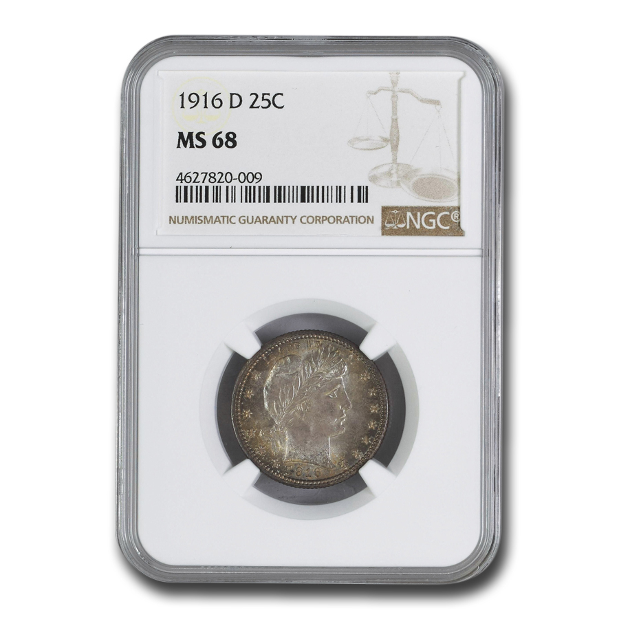 Buy 1916-D Barber Quarter MS-68 NGC