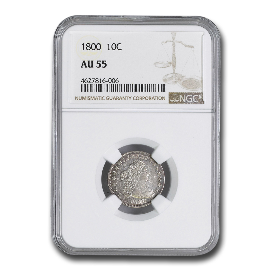 Buy 1800 Draped Bust Dime AU-55 NGC - Click Image to Close