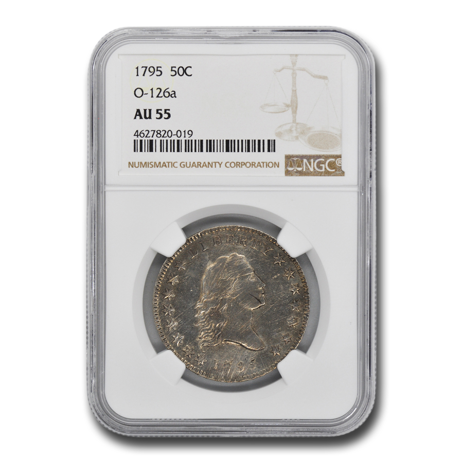Buy 1795 Flowing Hair Half Dollar AU-58 NGC (O-126a) - Click Image to Close