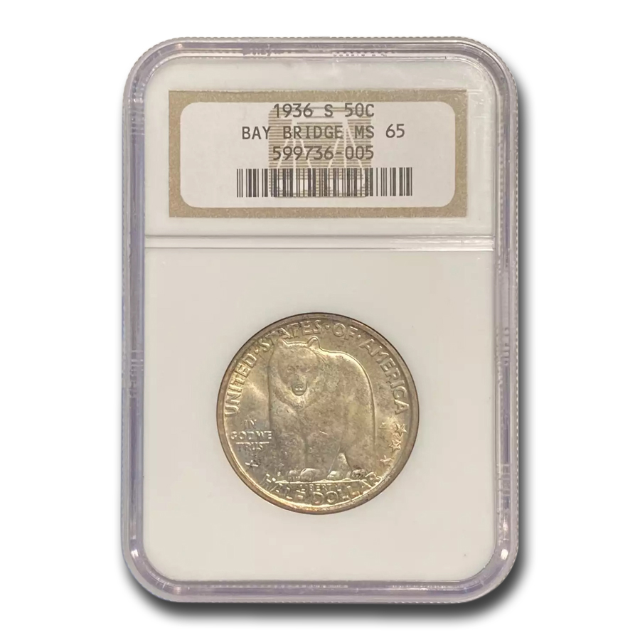 Buy 1936-S San Bay Bridge Half Dollar MS-65 NGC