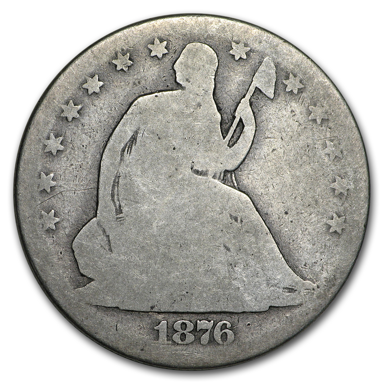 Buy 1876 Liberty Seated Half Dollar AG