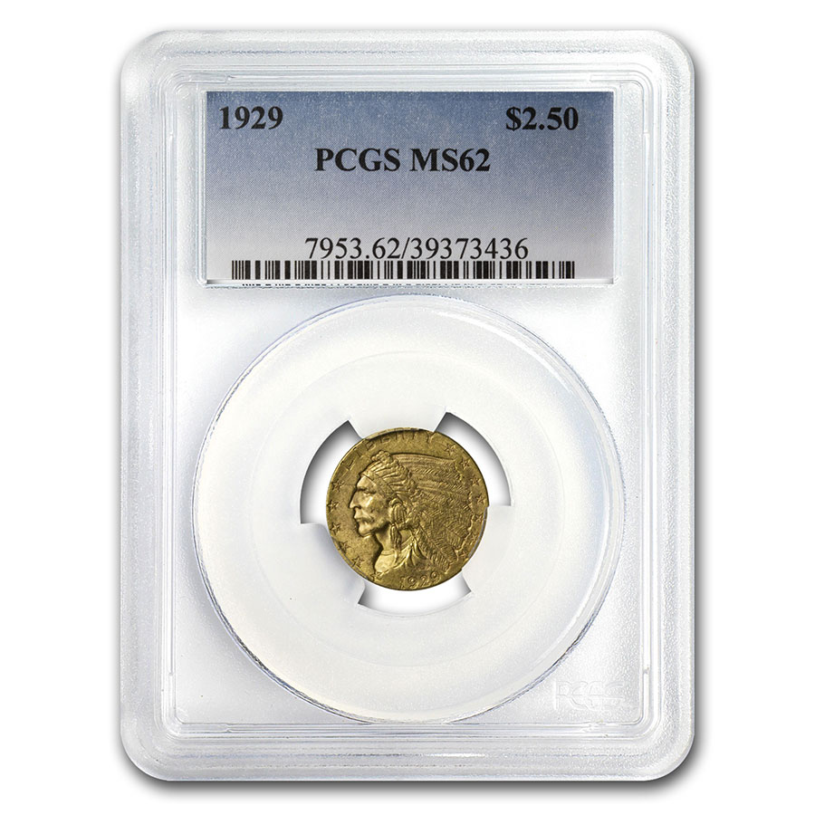 Buy 1929 $2.50 Indian Gold Quarter Eagle MS-62 PCGS