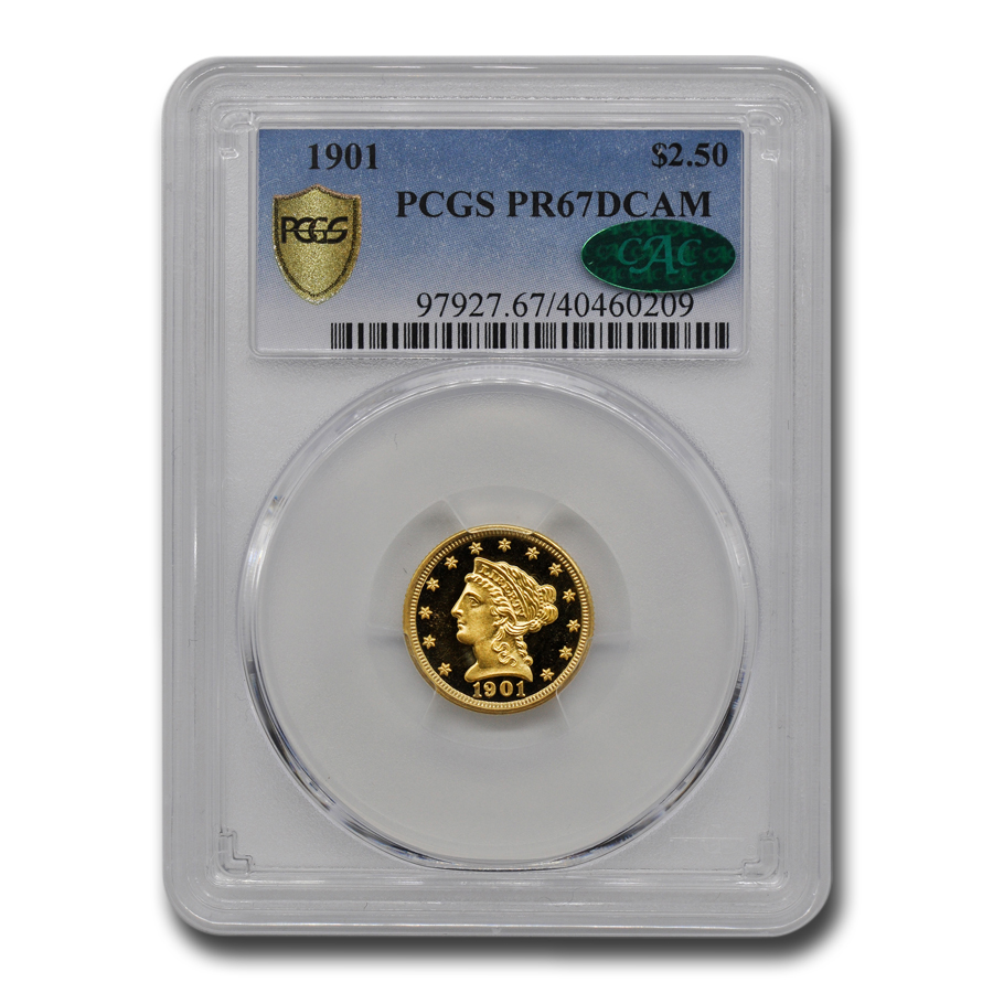 Buy 1901 $2.50 Liberty Gold Quarter Eagle PR-67 DCAM PCGS CAC