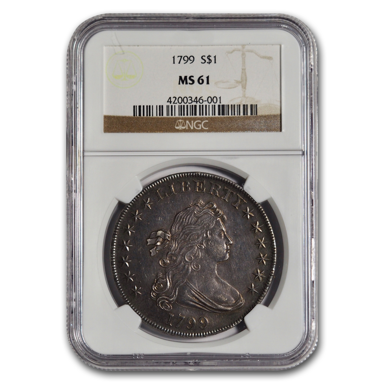 Buy 1799 Draped Bust Dollar MS-61 NGC
