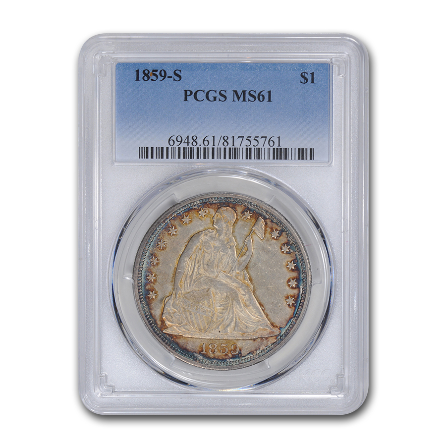 Buy 1859-S Liberty Seated Dollar MS-61 PCGS - Click Image to Close