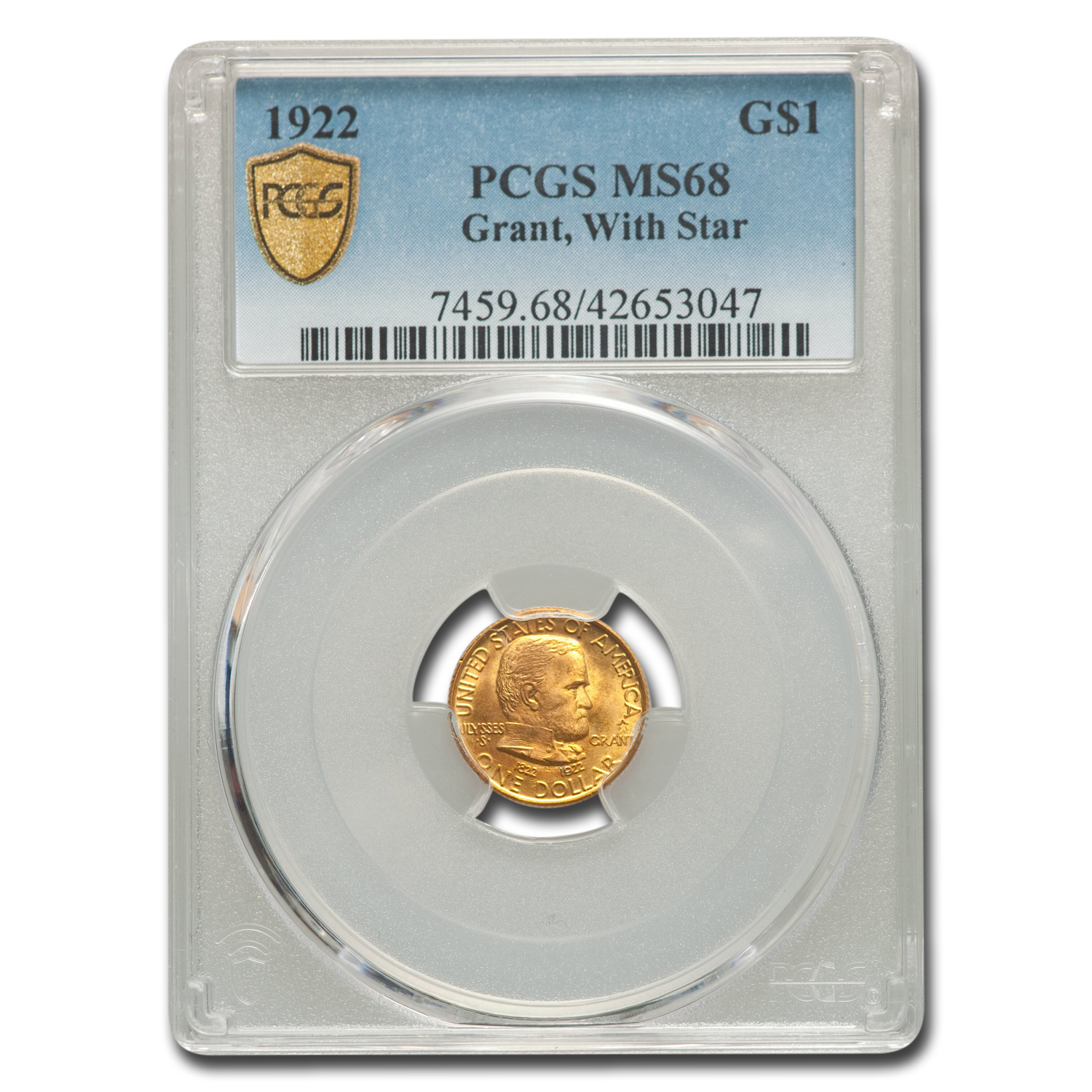 Buy 1922 Gold $1.00 Grant Commem w/Star MS-68 PCGS