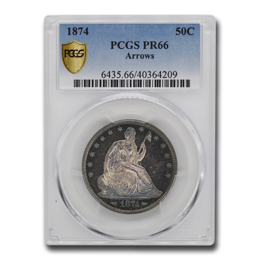 Buy 1874 Liberty Seated Half Dollar PR-66 PCGS (Arrows)