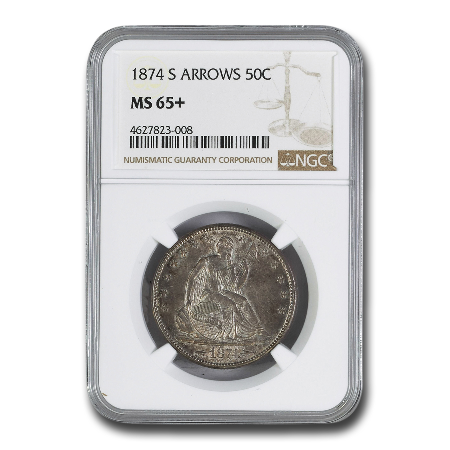 Buy 1874-S Liberty Seated Half Dollar MS-65+ NGC (Arrows)