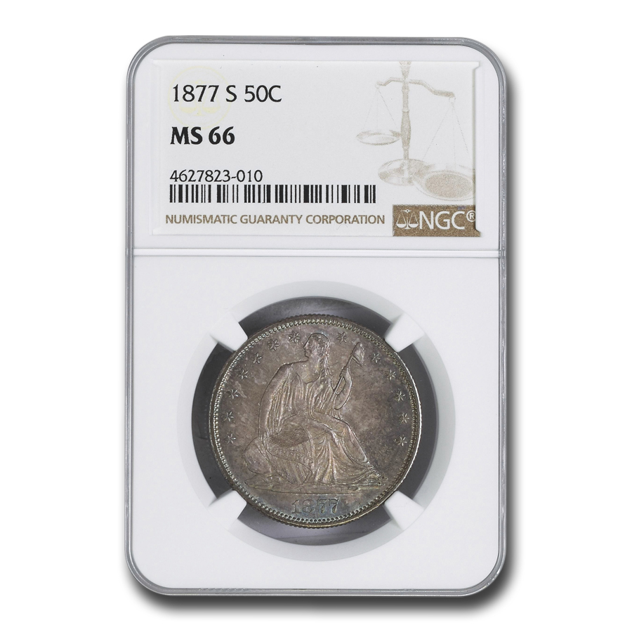 Buy 1877-S Liberty Seated Half Dollar MS-66 NGC