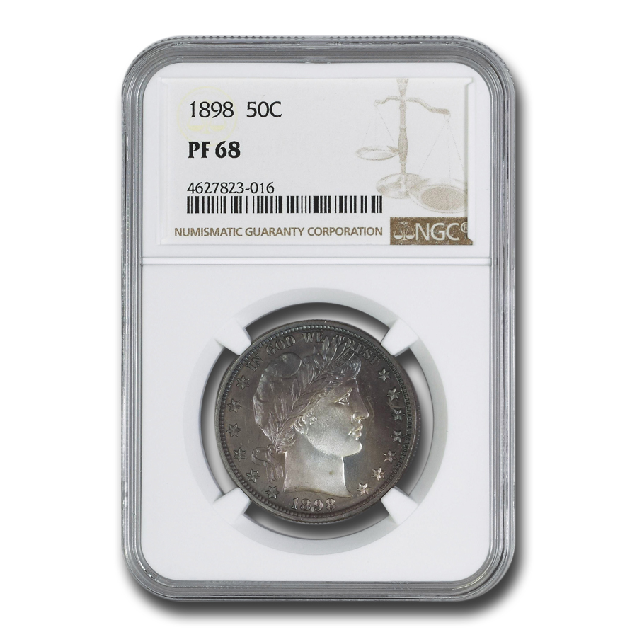 Buy 1898 Barber Half Dollar PF-68 NGC