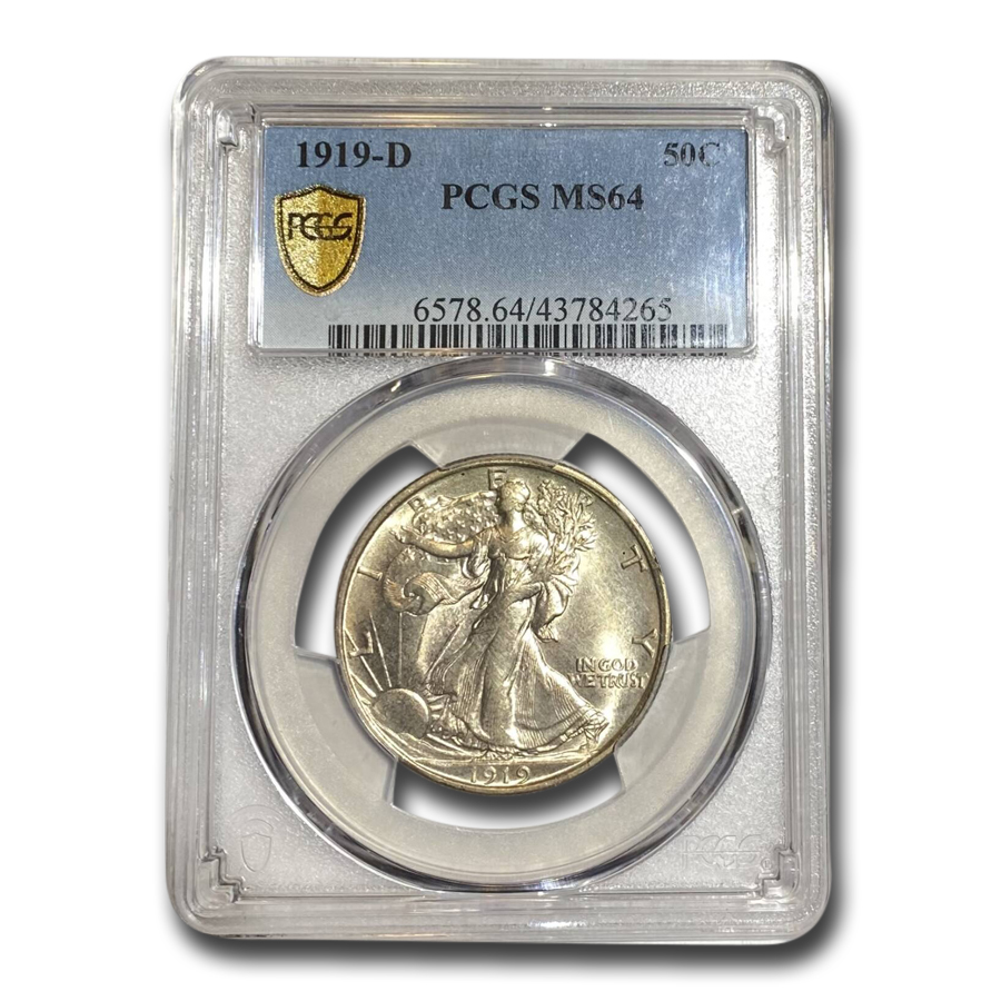 Buy 1919-D Walking Liberty Half Dollar MS-64 PCGS