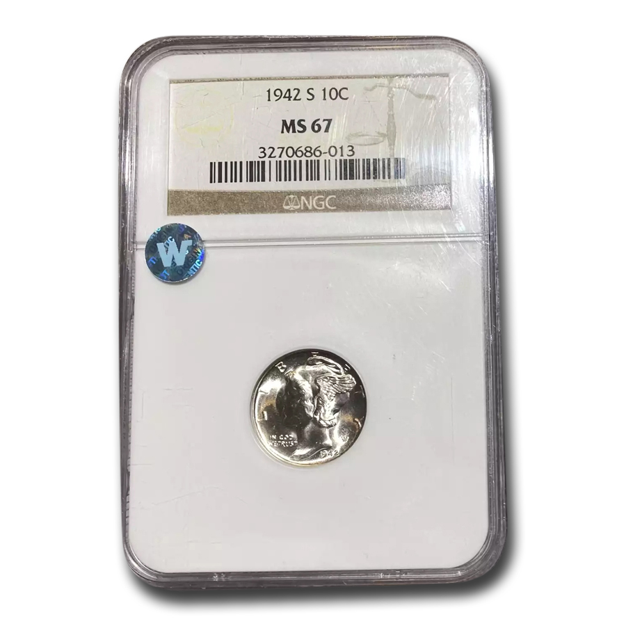Buy 1942-S Mercury Dime MS-67 NGC