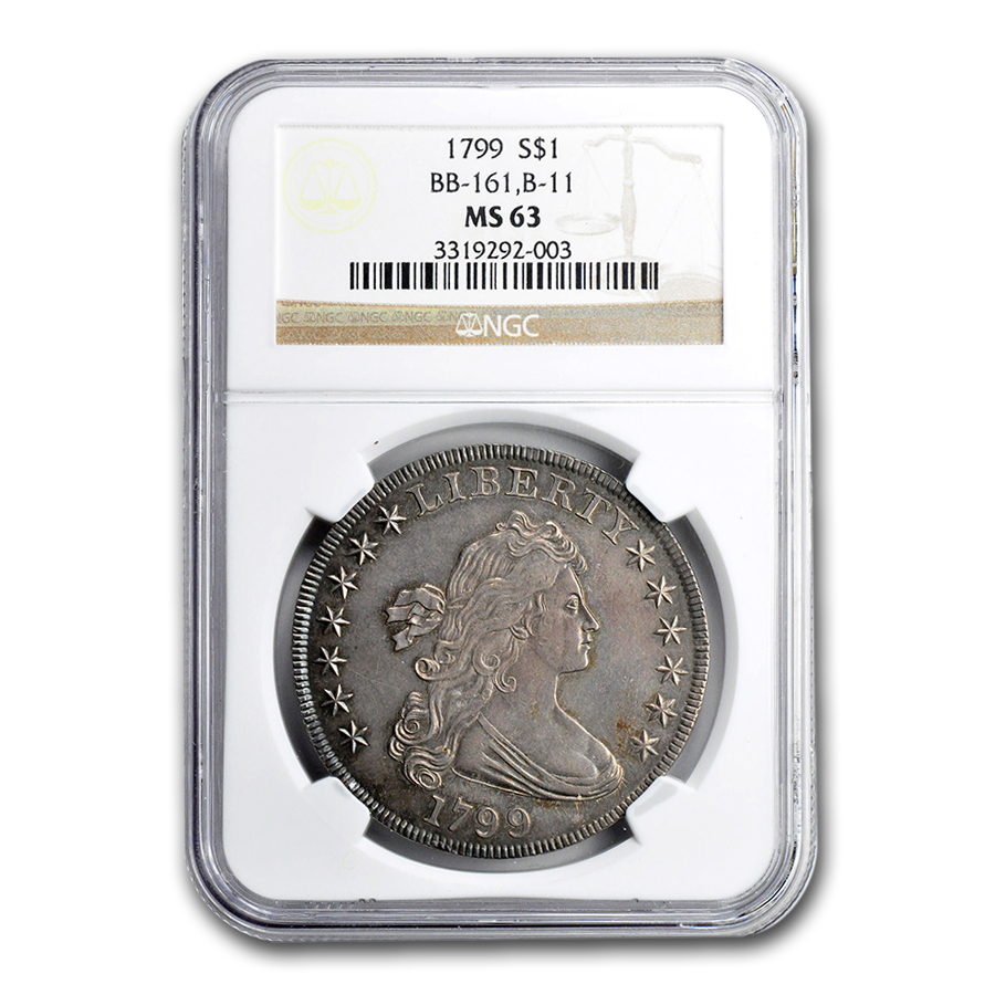 Buy 1799 Draped Bust Dollar MS-63 NGC (BB-161, B-11)