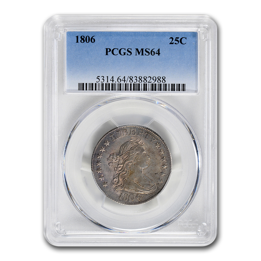 Buy 1806 Draped Bust Quarter MS-64 PCGS