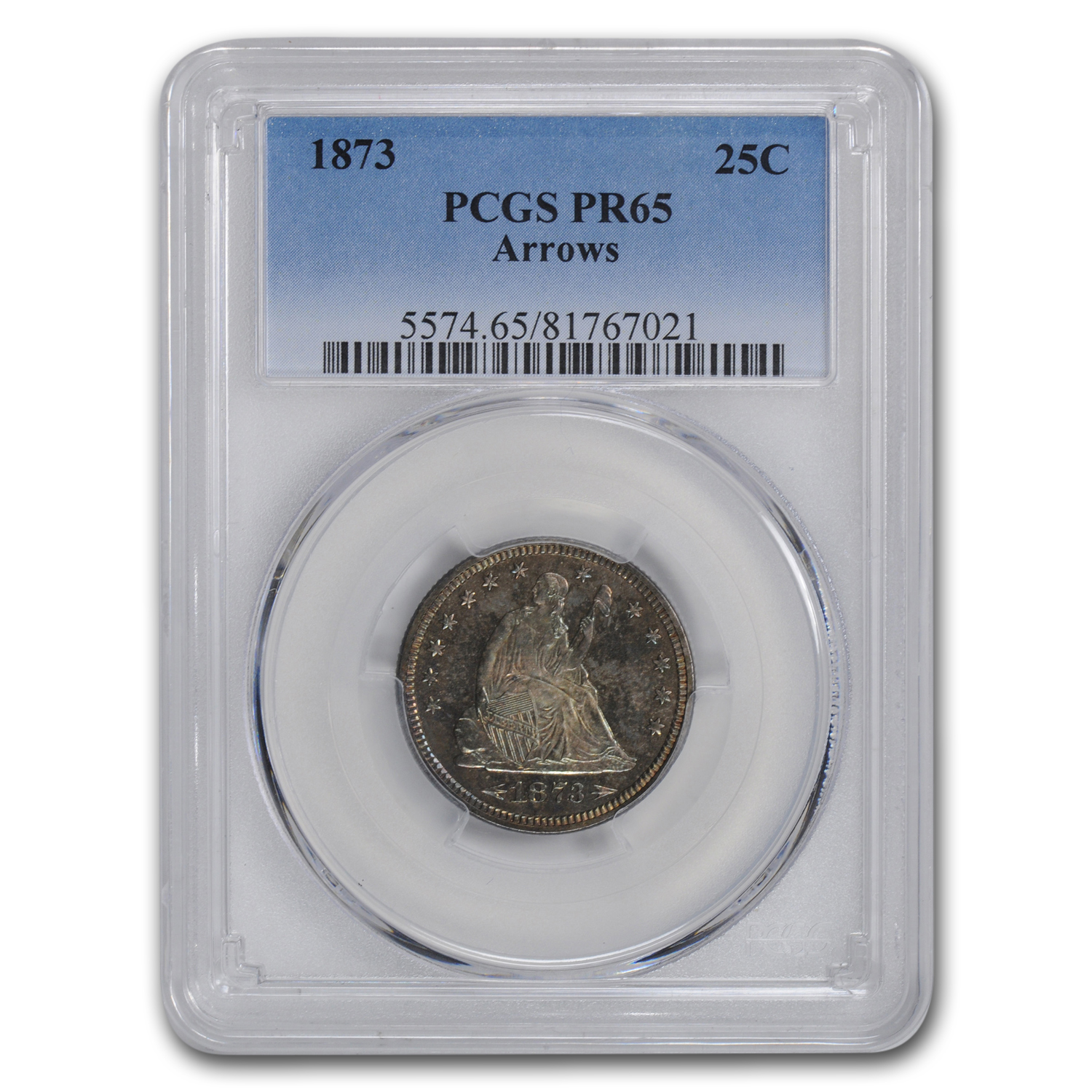 Buy 1873 Liberty Seated Quarter PR-65 PCGS (Arrows)