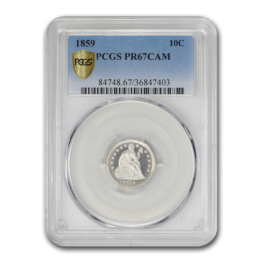 Buy 1859 Seated Liberty Dime PR-67 Cameo PCGS