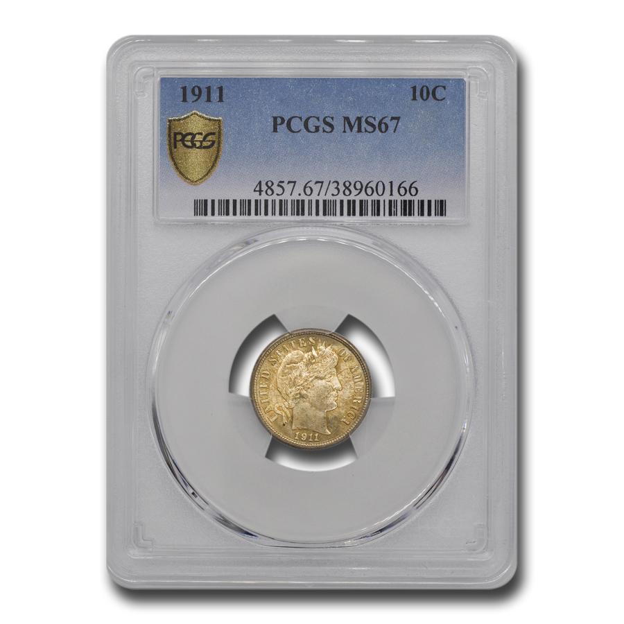 Buy 1911 Barber Dime MS-67 PCGS