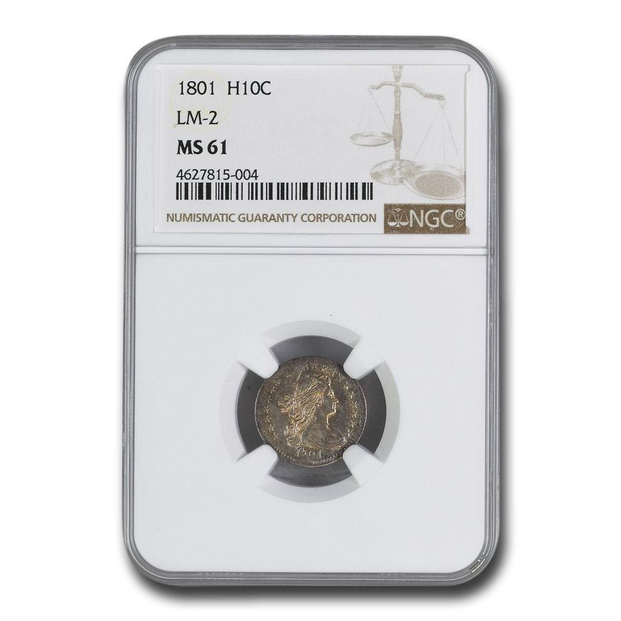 Buy 1801 Draped Bust Half Dime MS-61 NGC (LM-2)