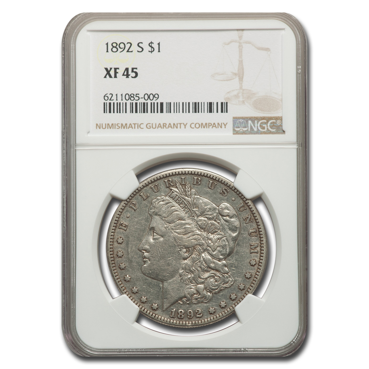 Buy 1892-S Morgan Dollar XF-45 NGC