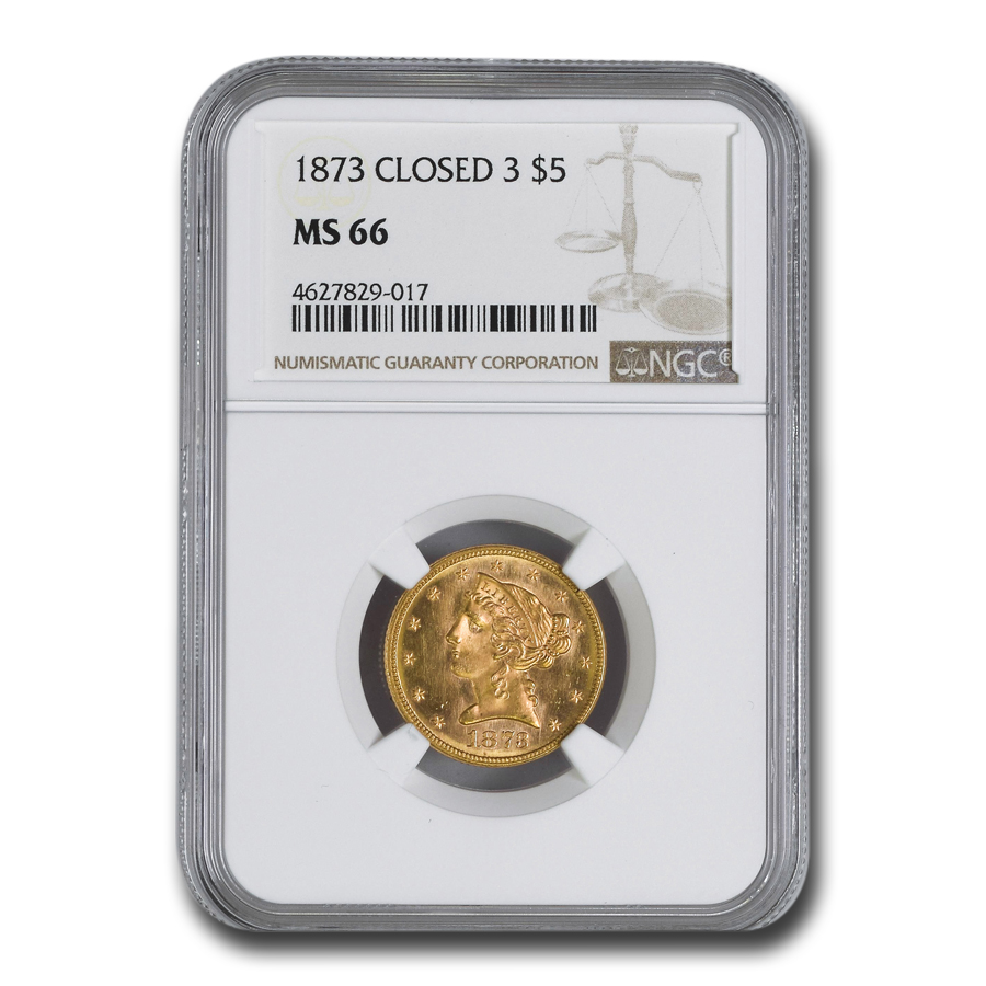 Buy 1873 $5 Liberty Gold Half Eagle MS-66 NGC (Closed 3)