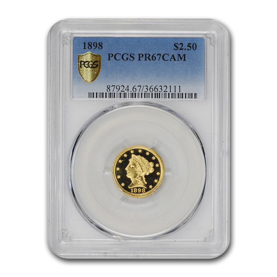 Buy 1898 $2.50 Liberty Gold Quarter Eagle PR-67 Cameo PCGS