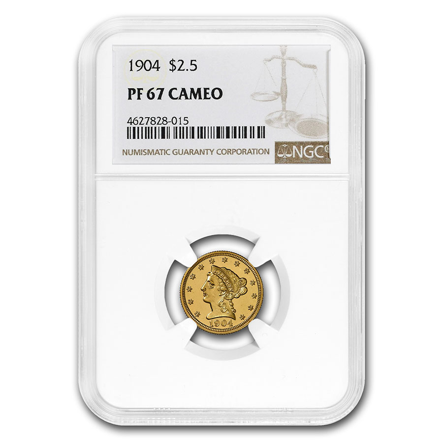 Buy 1904 $2.50 Liberty Gold Quarter Eagle PF-67 NGC (Cameo)