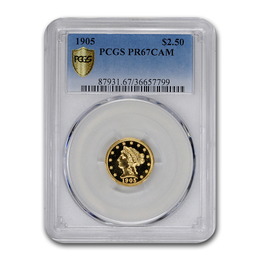 Buy 1905 $2.50 Liberty Gold Quarter Eagle PR-67 Cameo PCGS