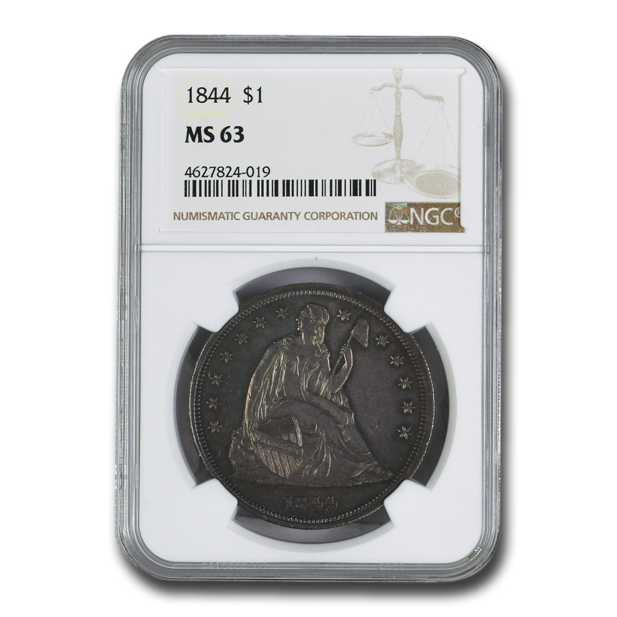 Buy 1844 Liberty Seated Dollar MS-63 NGC