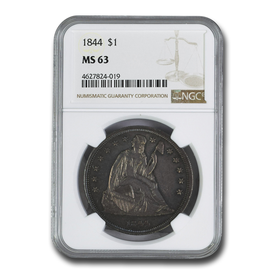 Buy 1844 Liberty Seated Dollar MS-63 NGC - Click Image to Close