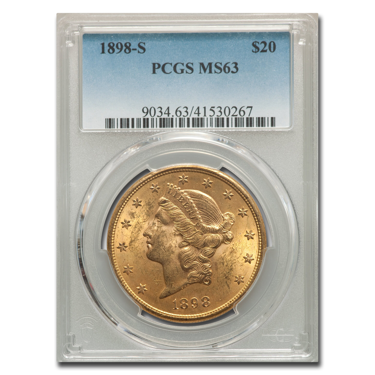 Buy 1898-S $20 Liberty Gold Double Eagle MS-63 PCGS Grade