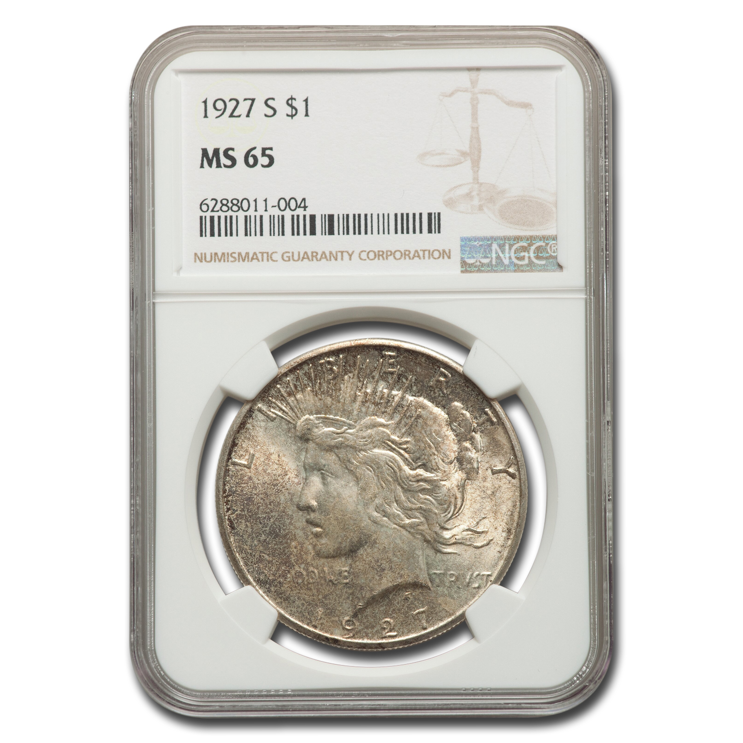 Buy 1927-S Peace Dollar MS-65 NGC