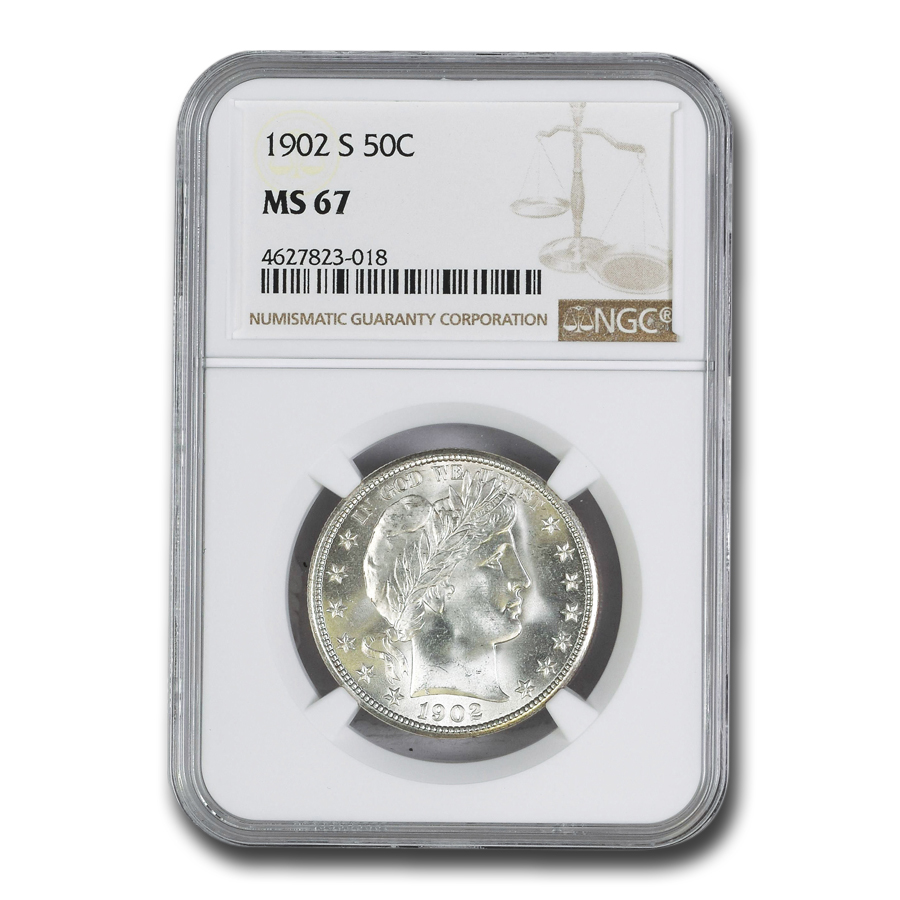 Buy 1902-S Barber Half Dollar MS-67 NGC