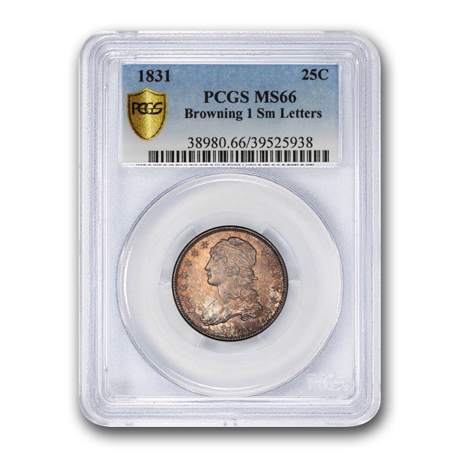 Buy 1831 Capped Bust Quarter MS-66 PCGS (Browning 1, Sm. Letters)