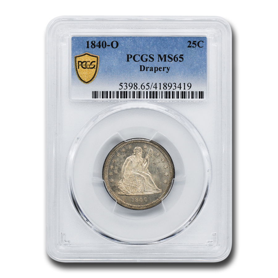 Buy 1840-O Liberty Seated Quarter MS-65 PCGS (Drapery)