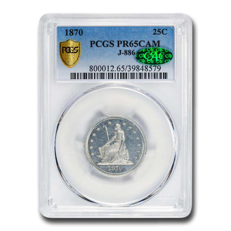 Buy 1870 Liberty Seated Quarter PR-65 Cameo PCGS CAC (J-886) - Click Image to Close