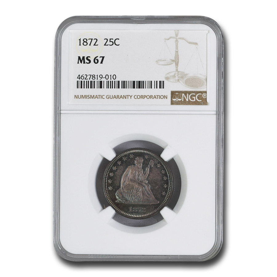 Buy 1872 Liberty Seated Quarter MS-67 NGC