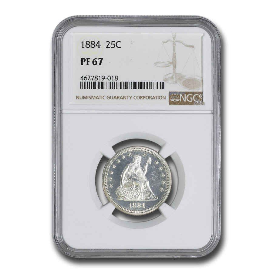 Buy 1884 Liberty Seated Quarter PF-67 NGC