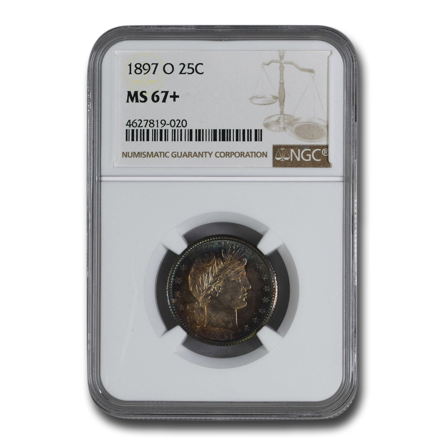 Buy 1897-O Barber Quarter MS-67+ NGC