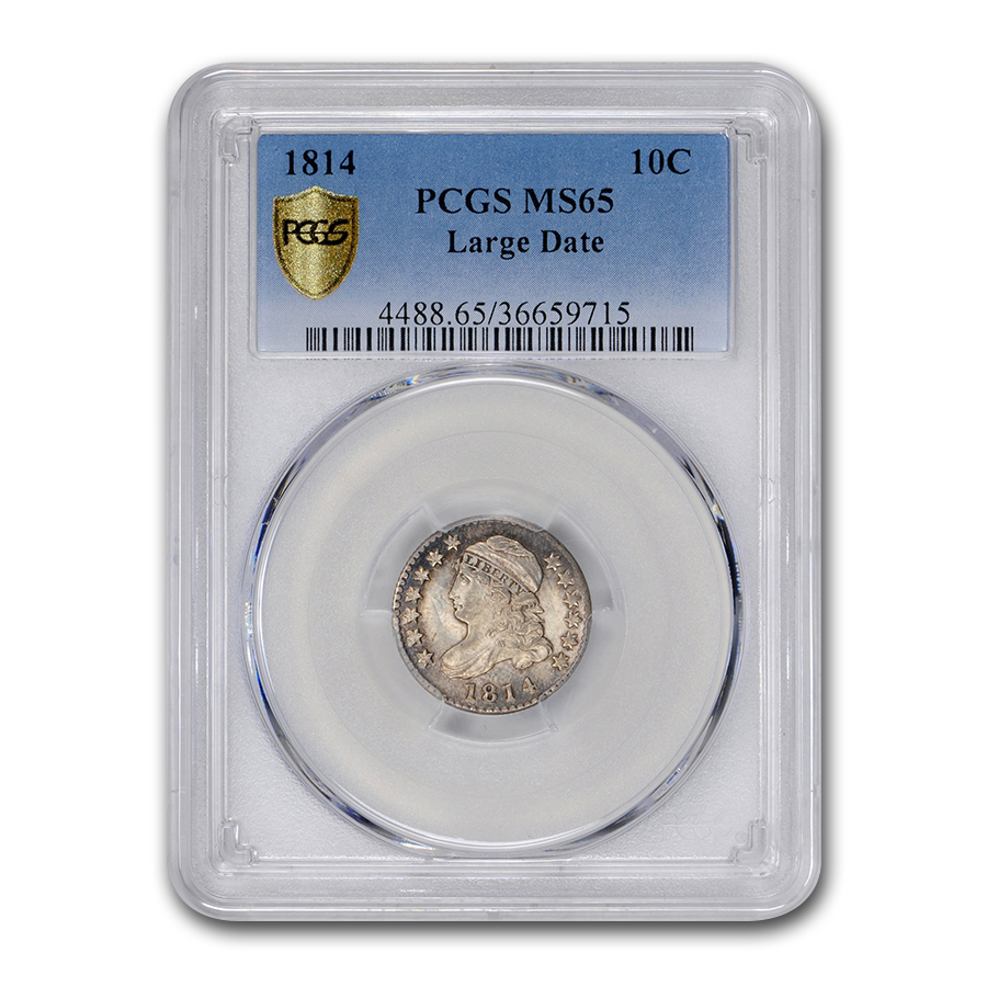 Buy 1814 Capped Bust Dime MS-65 PCGS (Large Date) - Click Image to Close