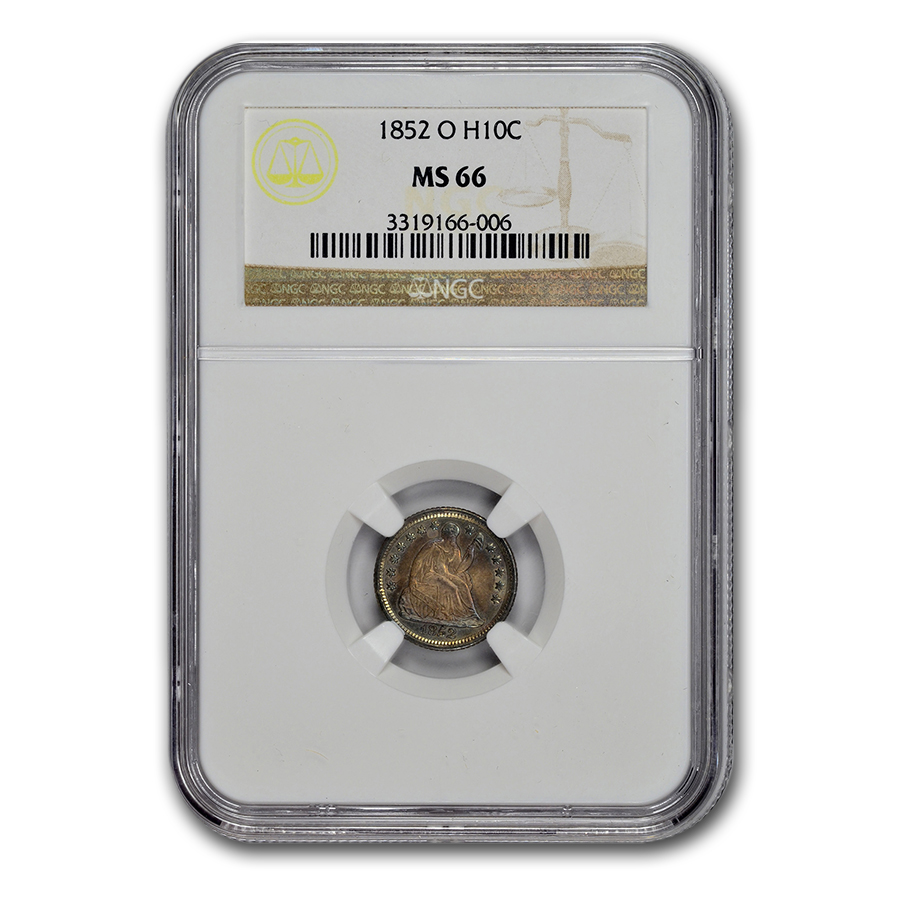 Buy 1852-O Liberty Seated Half Dime MS-66 NGC