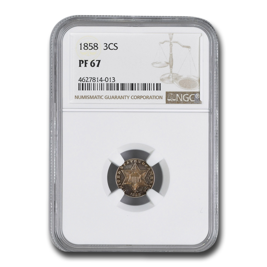 Buy 1858 Three Cent Silver PF-67 NGC