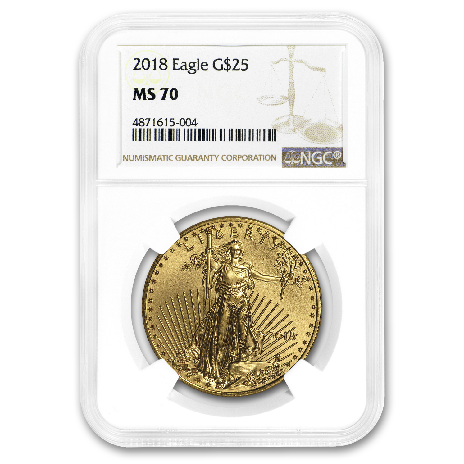 Buy 2018 1/2 oz American Gold Eagle MS-70 NGC