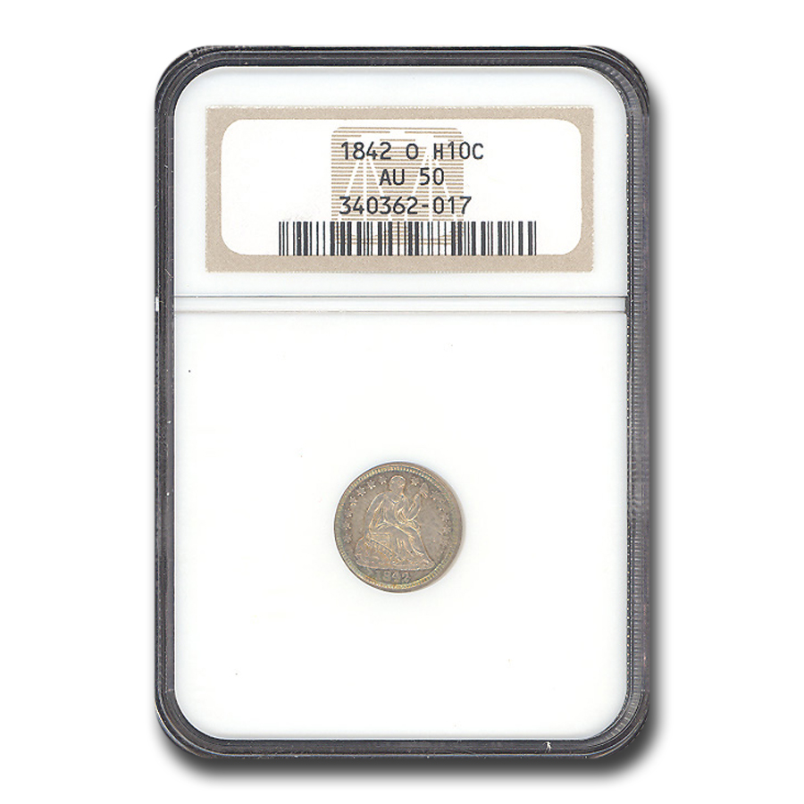 Buy 1842-O Liberty Seated Half Dime AU-50 NGC