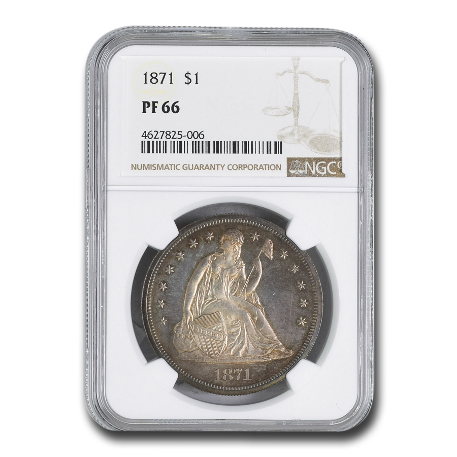 Buy 1871 Liberty Seated Dollar PF-66 NGC
