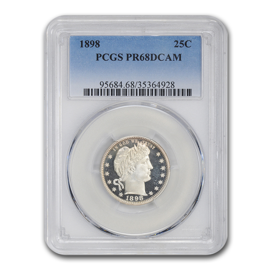 Buy 1898 Barber Quarter PR-68 DCAM PCGS