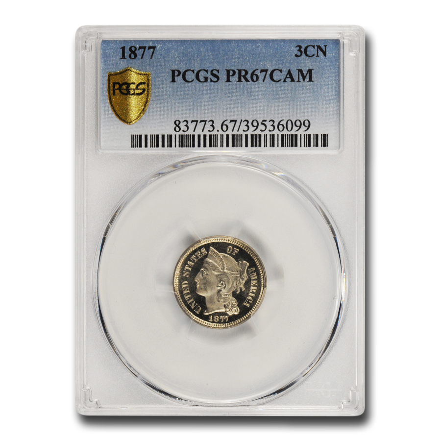 Buy 1877 Three Cent Nickel PR-67 Cameo PCGS